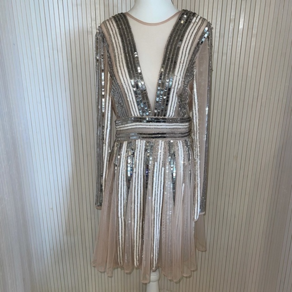 ASOS Long Sleeve Sequin Flounce Dress NWT - NEW YEAR’S EVE